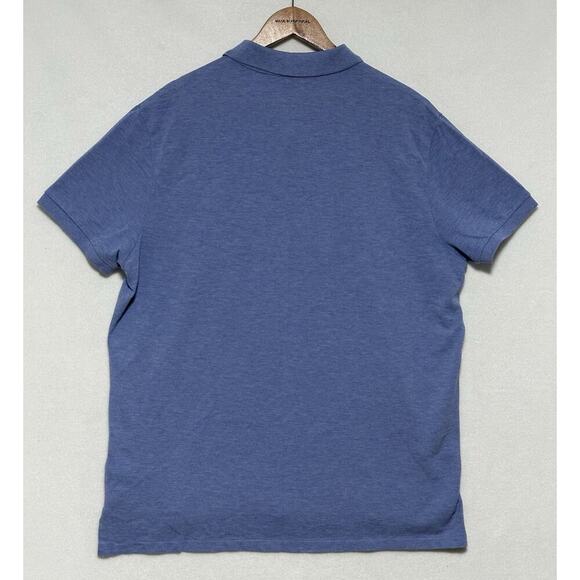 POLO RALPH LAUREN Mens Custom Fit Blue Shirt Pony Stretch Mesh XL - Picture 5 of 9